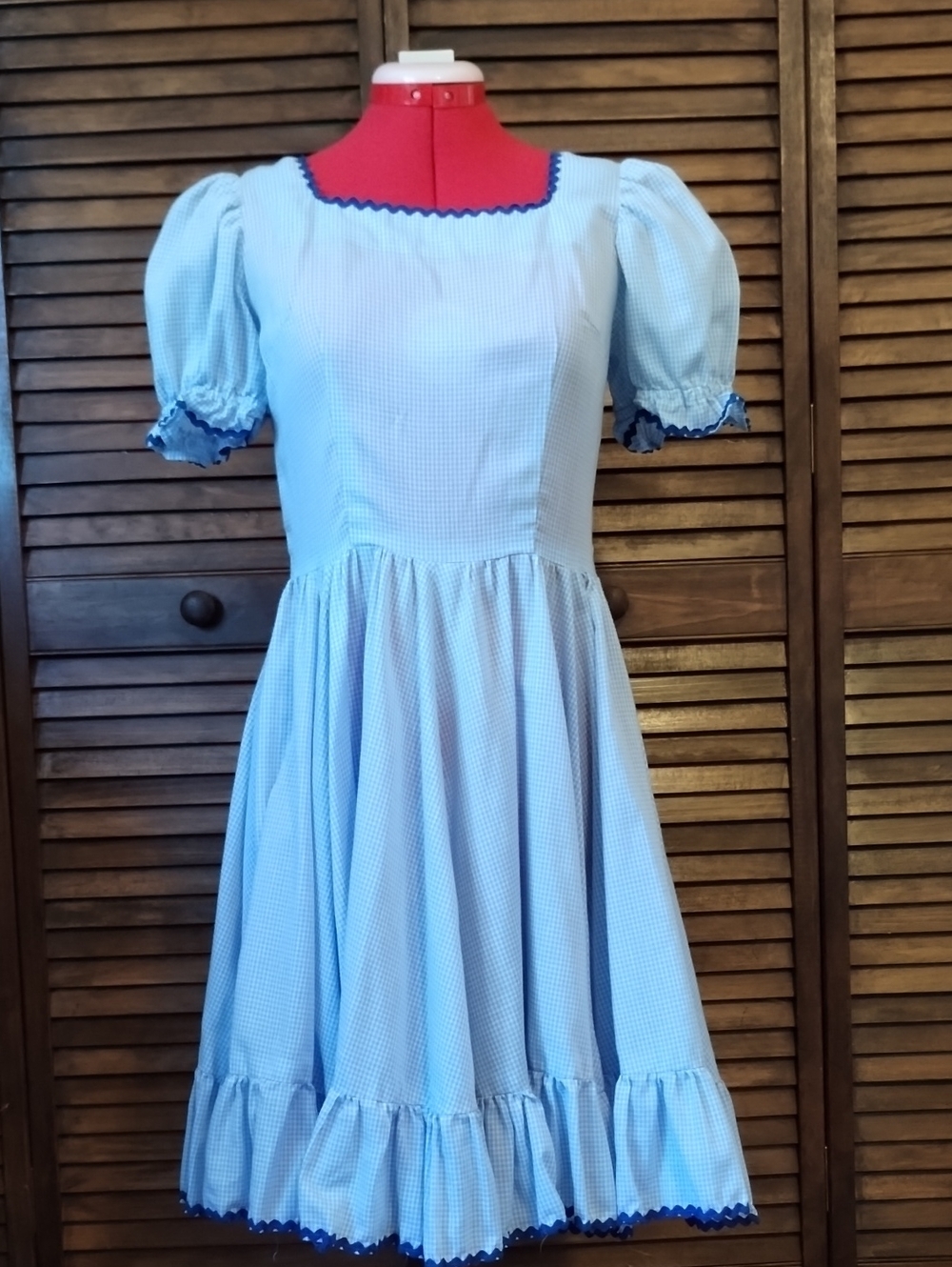 Blue Gingham Square Dance Dress